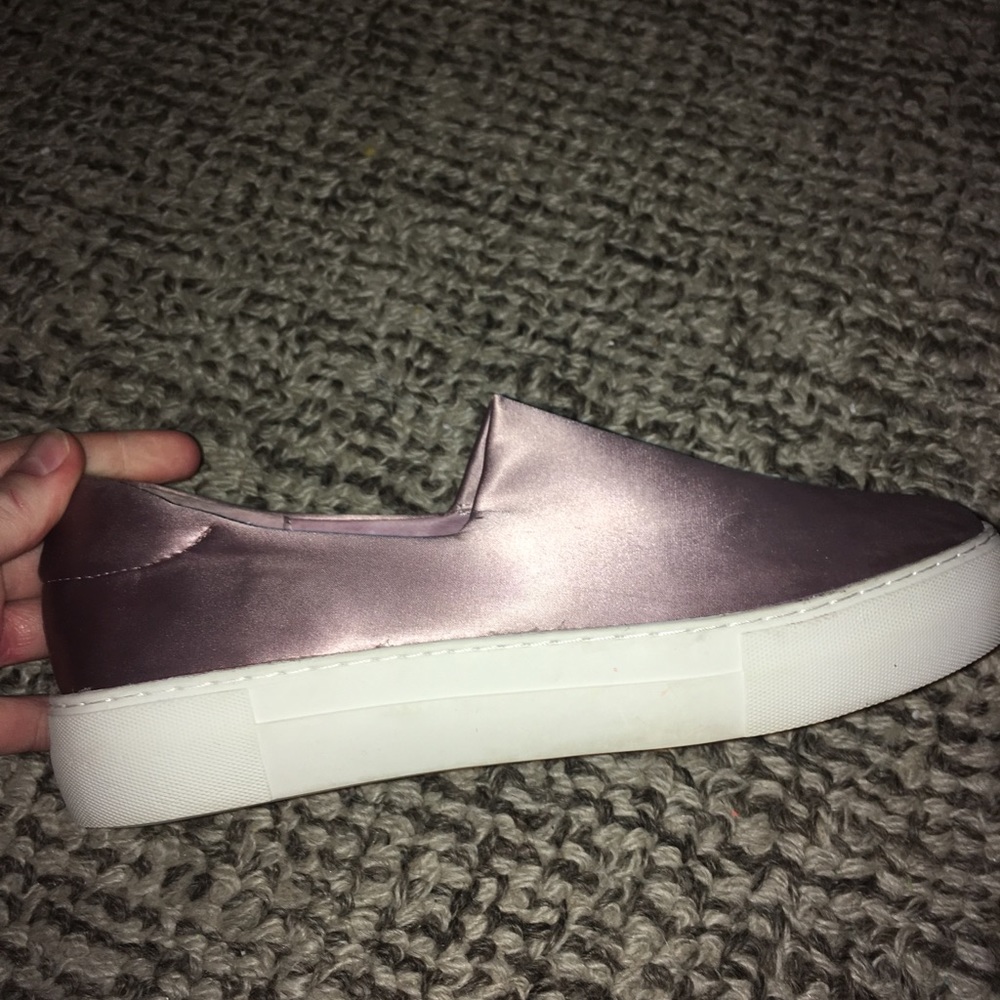 Blush Satin Platform Slides